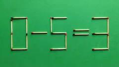 Welche zwei Streichhölzer musst du verschieben, damit die Gleichung stimmt? IQ-Test